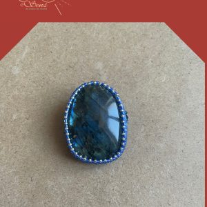 Broche Labradorite- perle myuki