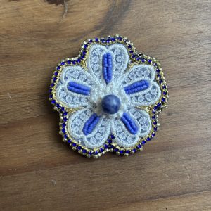 Broche collection Dentelle minérale Sodalite